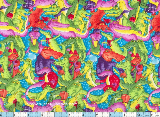 See Ya Later-Alligator Tossed 2pcs Fabric